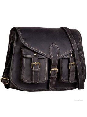 Handcrafted Buffalo Leather Satchel Crossbody Purse Tote